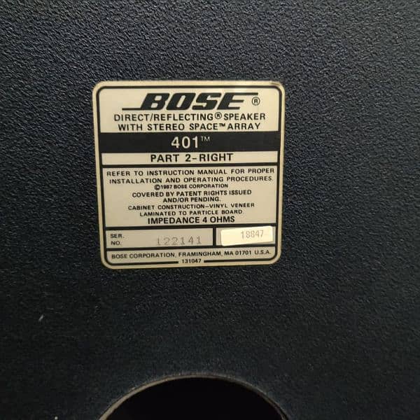 Bose 401 Speakers 6