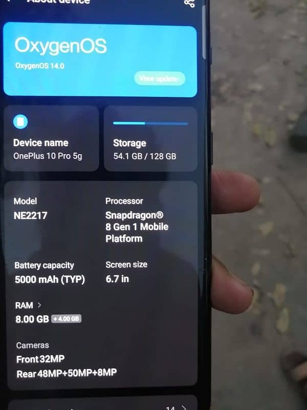 One Plus 10pro non pta 8 128 10 by 10 with charger pubg best device 0