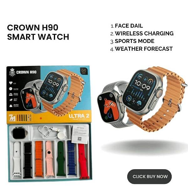 Multicolor Smart Watch with Fast Charge and Health Tracking 0