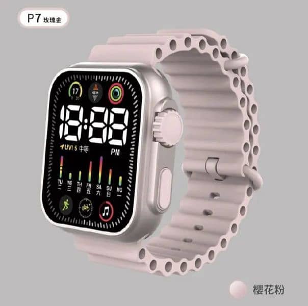 Ultra LED lights watch with rubber strap comfortable strap 3