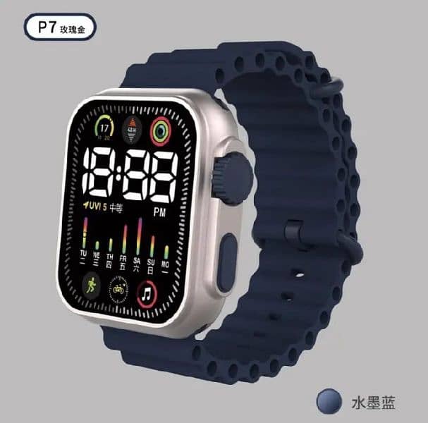 Ultra LED lights watch with rubber strap comfortable strap 4