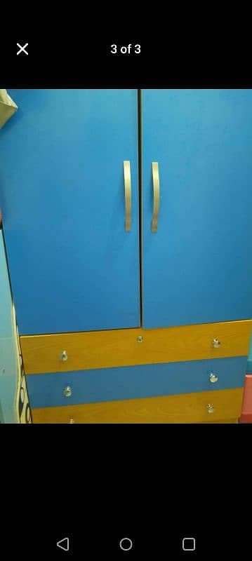 Single Bed with wardrobe and mattress. 0