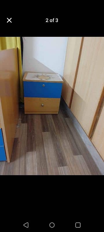 Single Bed with wardrobe and mattress. 1