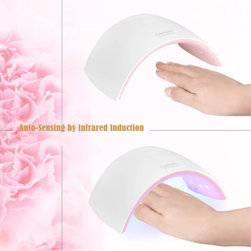 Aokitec Mini UV LED Nail Lamp Gel Curing Lamp with Sensor, Memory Time 17