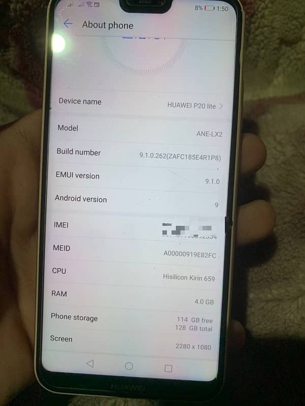 Huawei p20 lite (4/128) pta dual sim 4