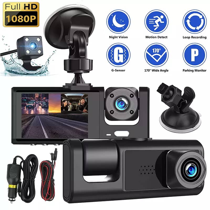 3 Channel,Wifi Car Dash Camra,Rear View Camera,Prada Cam,VideoRecorder 2