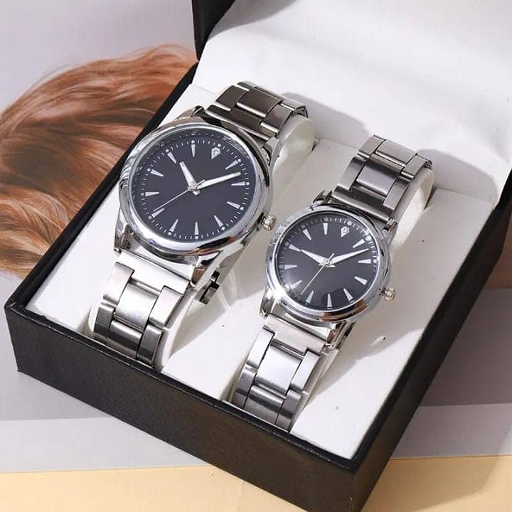 2 Couple Style Gold Sliver Bracelet Minimalist Wristwatch Ste 11