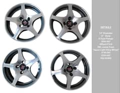 14" Japan Light Alloy Wheel Rims ,  VIA Certified for Sale