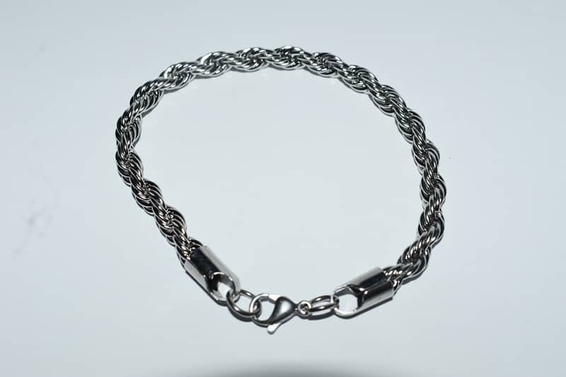 Unisex bracelets Stainless steel rope and foxtail 1