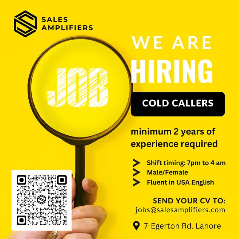  We’re Hiring! Sales Executive – Lahore  0