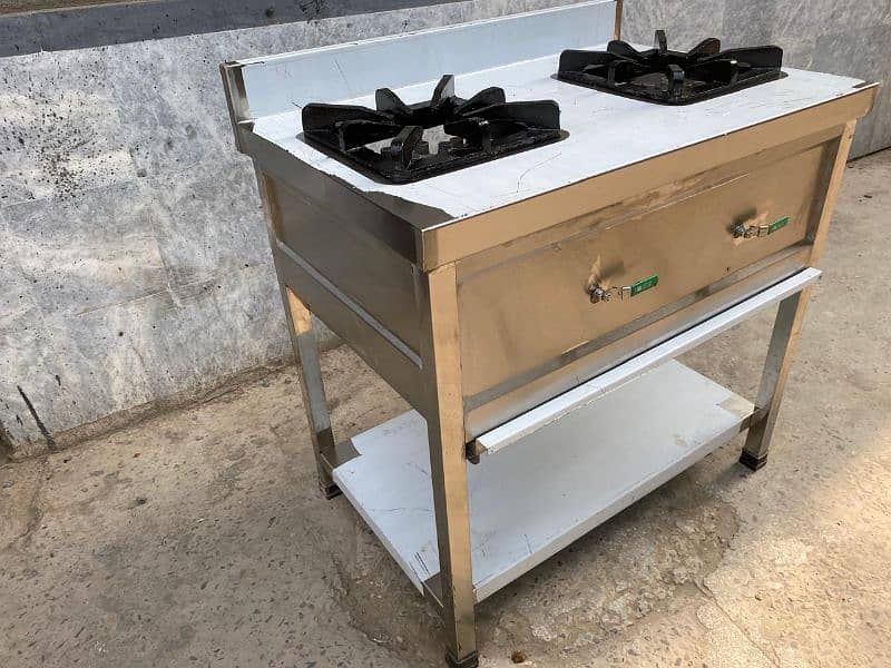 deep fryer/ double 16 bye 16 liter/ cooking range 5