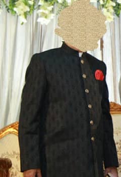 Black Sherwani Premium Quality with inner suit- 0/3/0/0/7/4/2/0/7/7/7