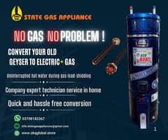 this winter convert your old gas geyser to electric+ gas