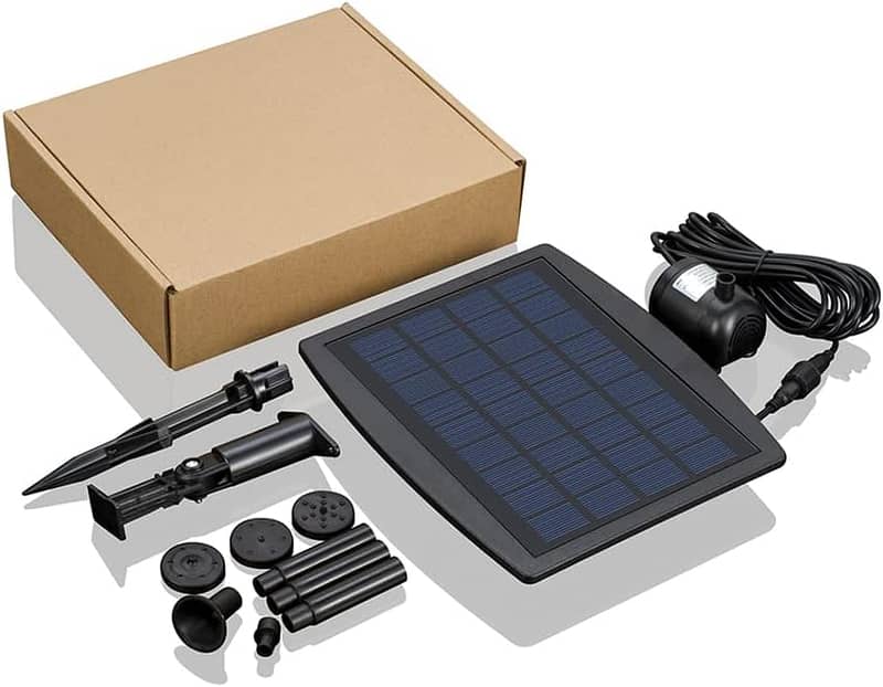 Anself Solar Water Pump, 9V 2.5W Power, Garden Pluggable Fountains, 1