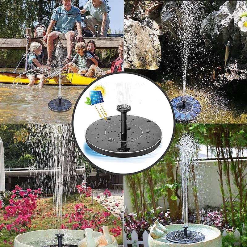 Anself Solar Water Pump, 9V 2.5W Power, Garden Pluggable Fountains, 4