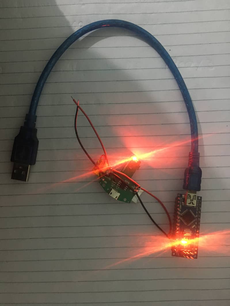 Used Arduino Nano + 5V Mini Power Supply. 13