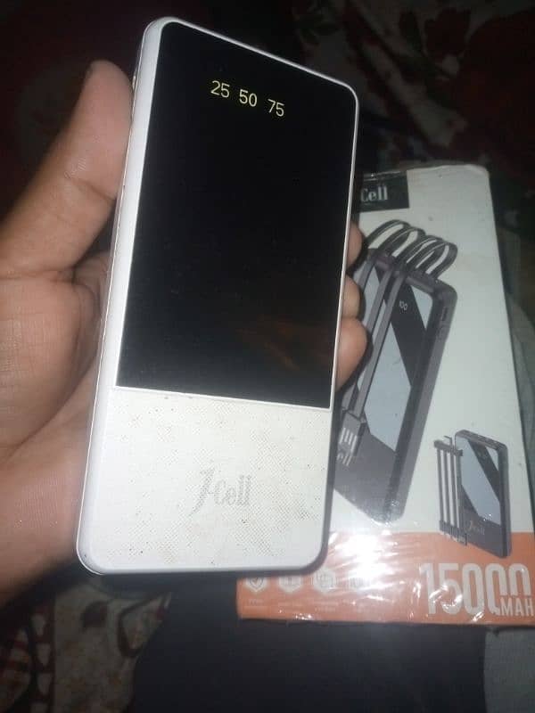 Power Bank 15000mah Big Battry with 4 different cables 0