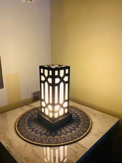 Woden side Table lamp