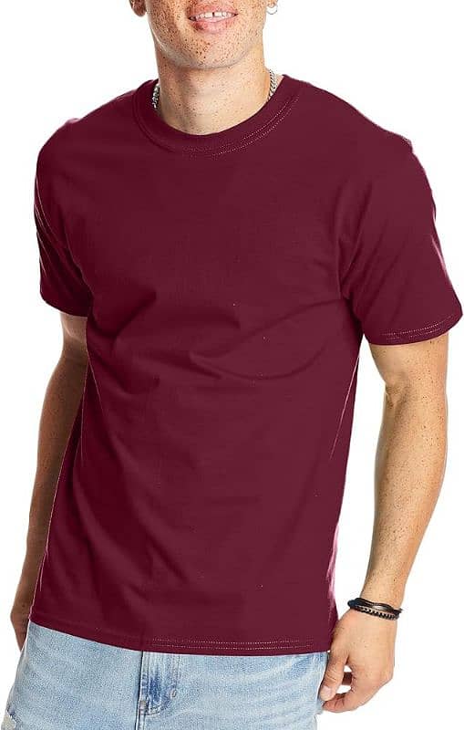 Men boys plain round neck half seleves t shirts in wholesale price 2