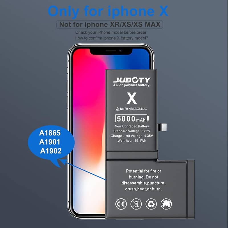 I phone x High capacity UK imported battery 2