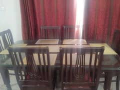 6 Seater Glass Top Dining Table