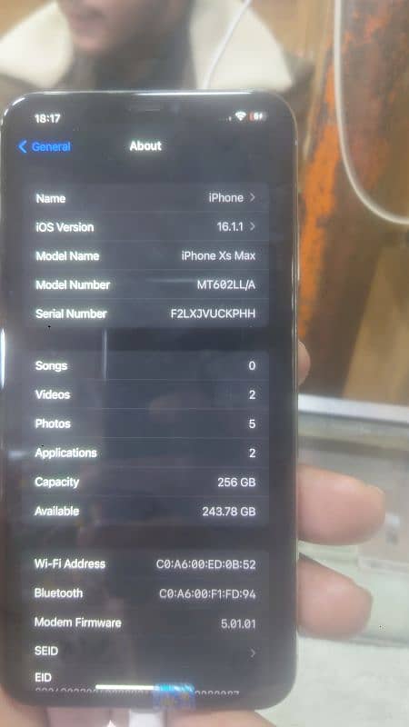 Apple iPhone xs max white colour condition 10/10 ,, 256gb 0