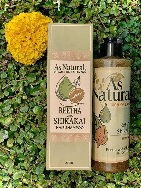 100% Organic Hair Shampoo - Reetha and Shikakai - 250ml 1