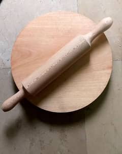 wooden pin roller & wooden round board