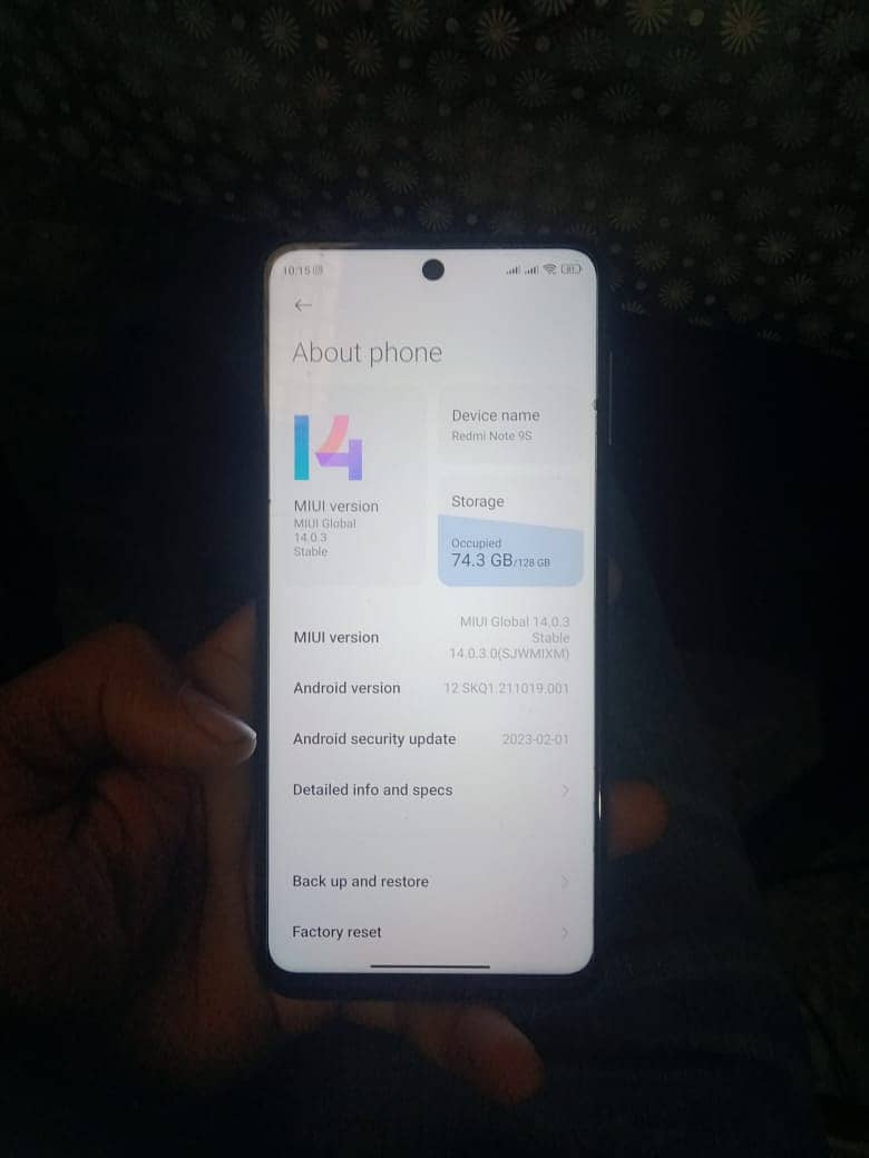 Redmi note9s pta dual official (exchange possible) 1