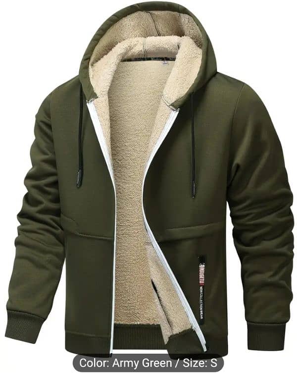 Hooded jacket upper with lining Polyester for winter 0