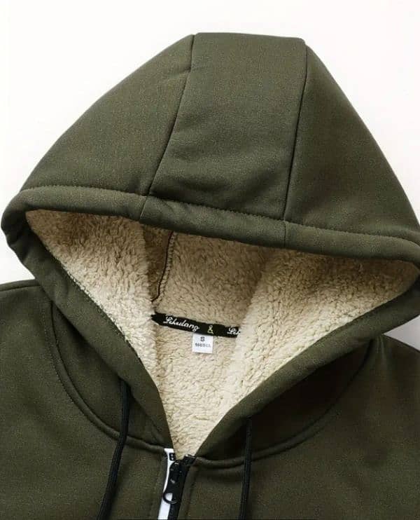 Hooded jacket upper with lining Polyester for winter 2