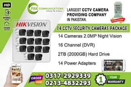 14 HD CCTV Cameras Package HIK Vision (Authorized Dealer)