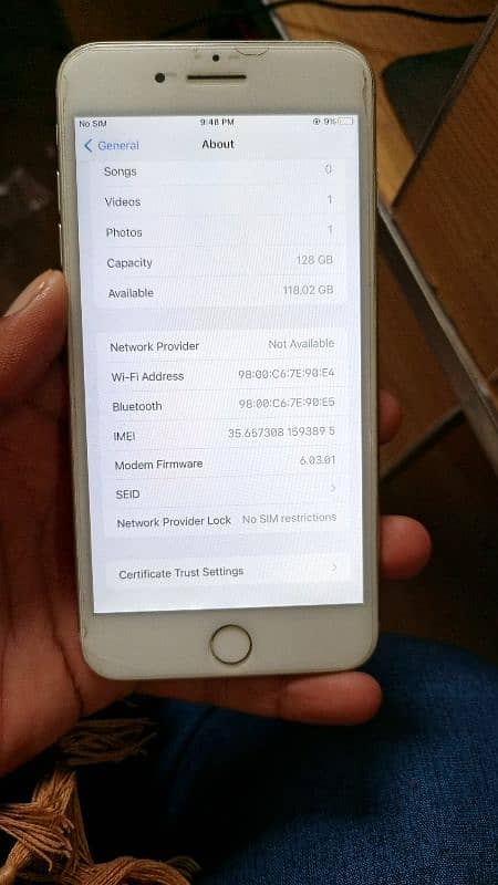 I phone 7plus PTA prove 128 Gb 4