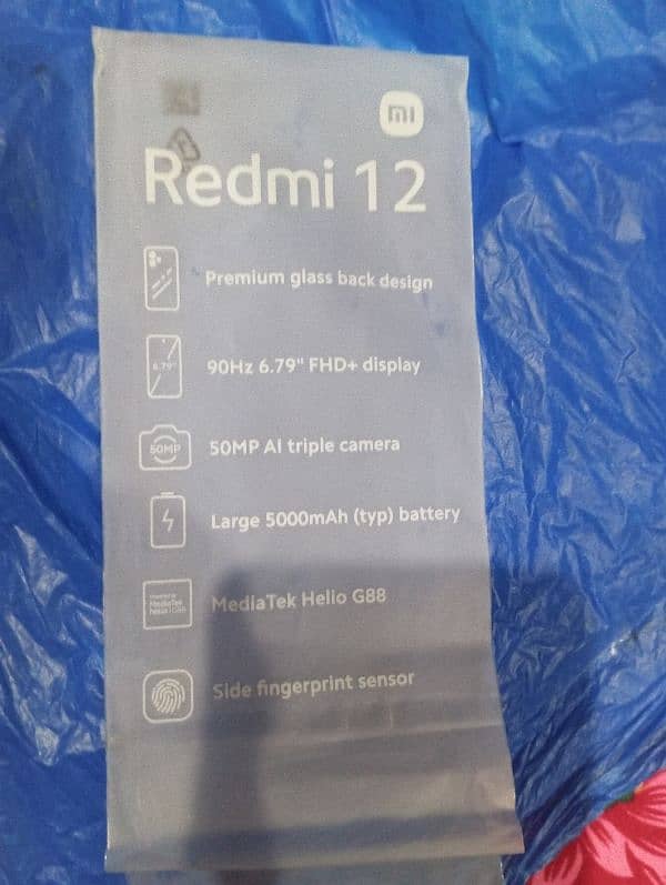 redmi 12 processer G 88 ram 8/128 out class mobile 5