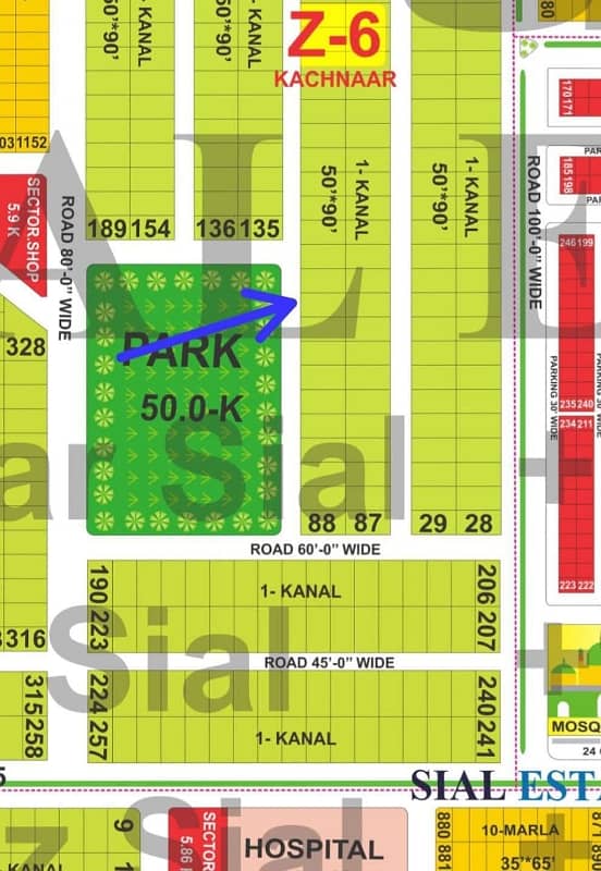 PHASE-8 BLOCK Z6 PLOT FACING PARK MAIN BACK ROAD 8