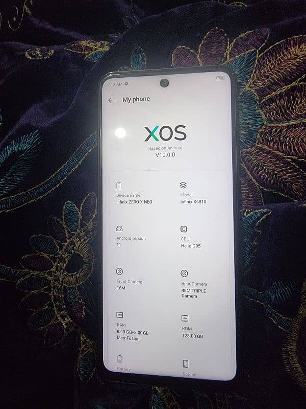 infinix zero x neo 8+3+128 good condition  with box 2