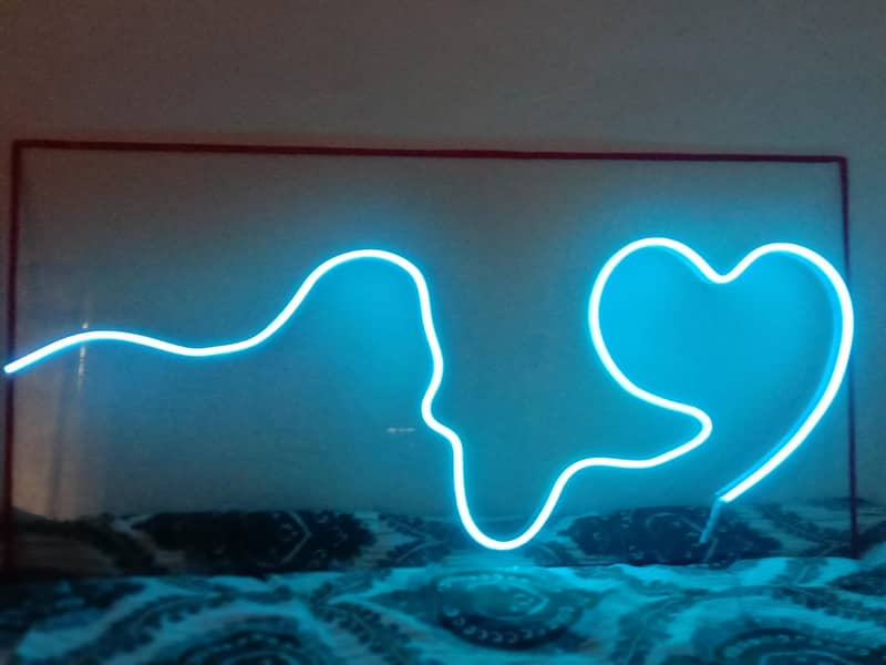 neon light /heart/blue/mirror/ free power supply/neon sign 1