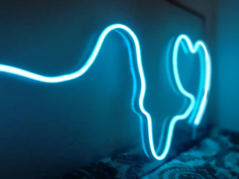 neon light /heart/blue/mirror/ free power supply/neon sign 3