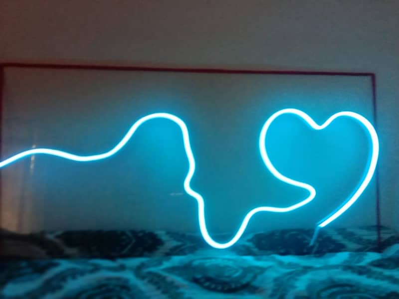 neon light /heart/blue/mirror/ free power supply/neon sign 0