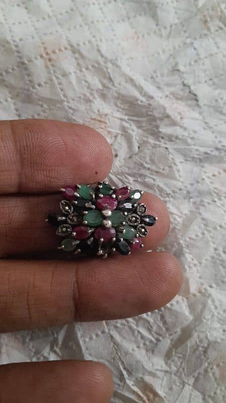 GENUINE RUBY . 925 STERLING SILVER 1