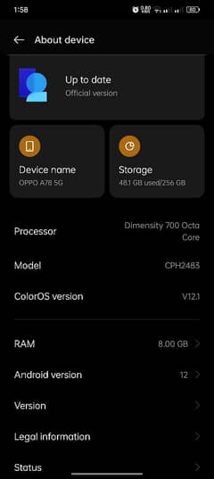 8+4gb Ram 256 gb memory sale new condition