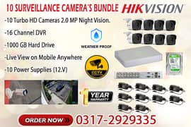 10 CCTV Cameras Bundle Brand HIKVision