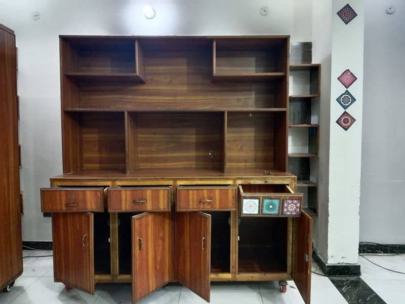 Wooden wardrobes high storage | Cupboard | Almari | tv table 5