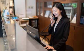 female receptionist for uae abudhabi company can provide visa