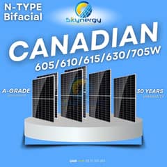 Canadian Panels | Bifacial | 570/575/580/585/605/610/615/630/705W