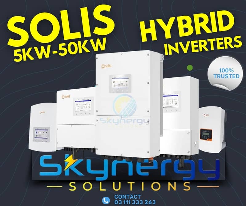 Solis Inverters | 5kw - 125Kw Solis Ongrid & Hybrid Inverters stock 0