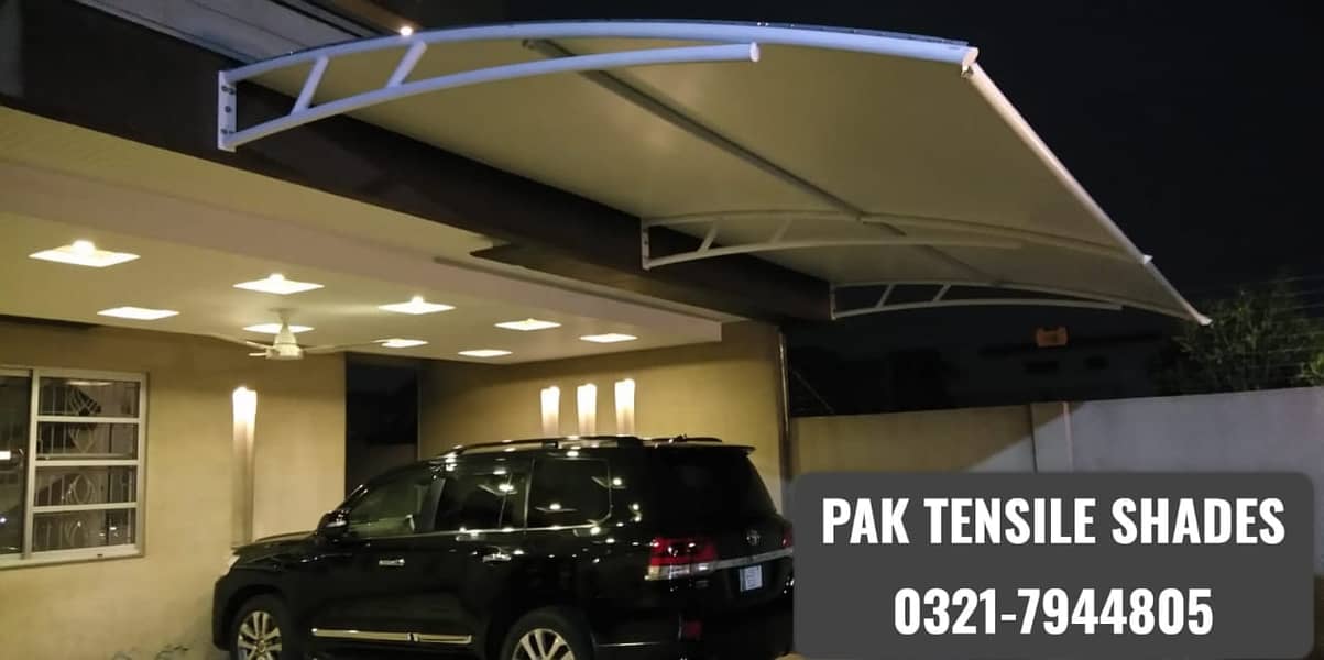 Parking shade, Fiber shade, Tensile shade, Car porch, Fiber Shed 3