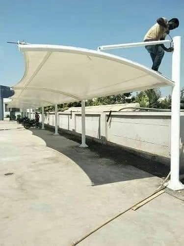 Parking shade, Fiber shade, Tensile shade, Car porch, Fiber Shed 6