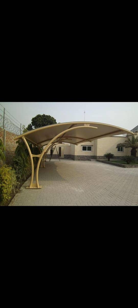 Parking shade, Fiber shade, Tensile shade, Car porch, Fiber Shed 7