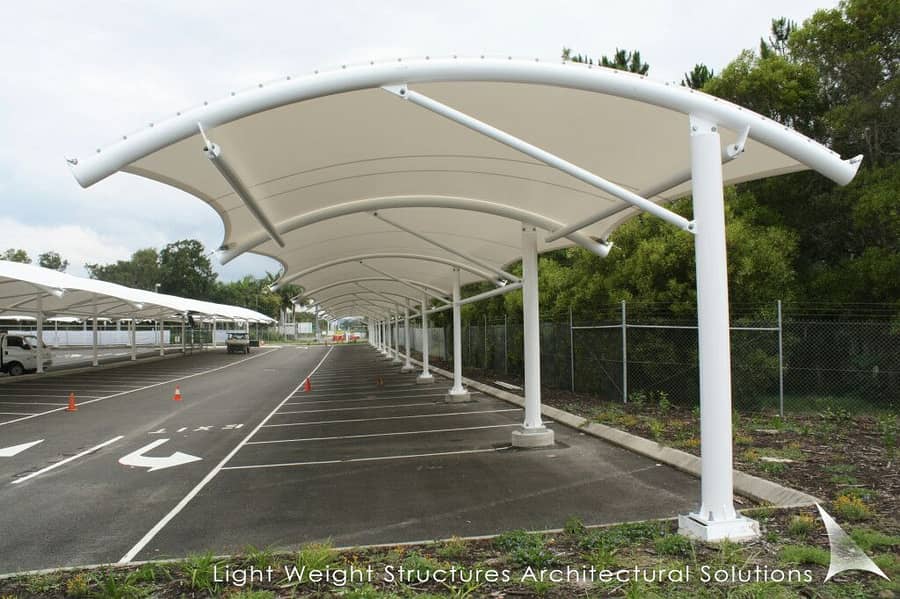 Parking shade, Fiber shade, Tensile shade, Car porch, Fiber Shed 8